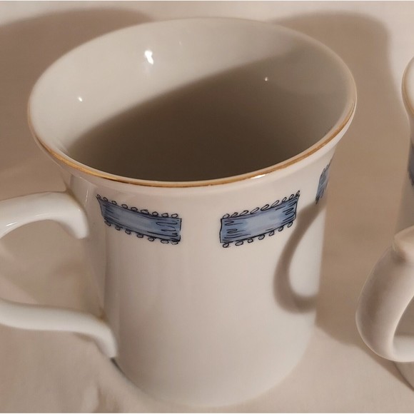 2 Forget Me Nots And Ribbons by Mary Mugg Coffee Tea Cup Mug Vintage Enesco 1980 - Picture 10 of 14